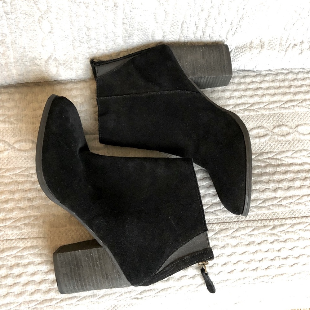Urban Outfitters black suede booties